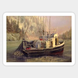 Salmon Seiner Sticker